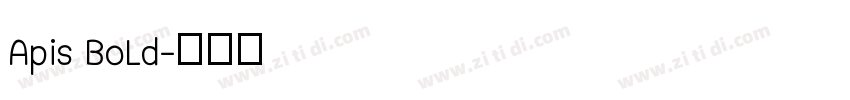Apis BoLd字体转换